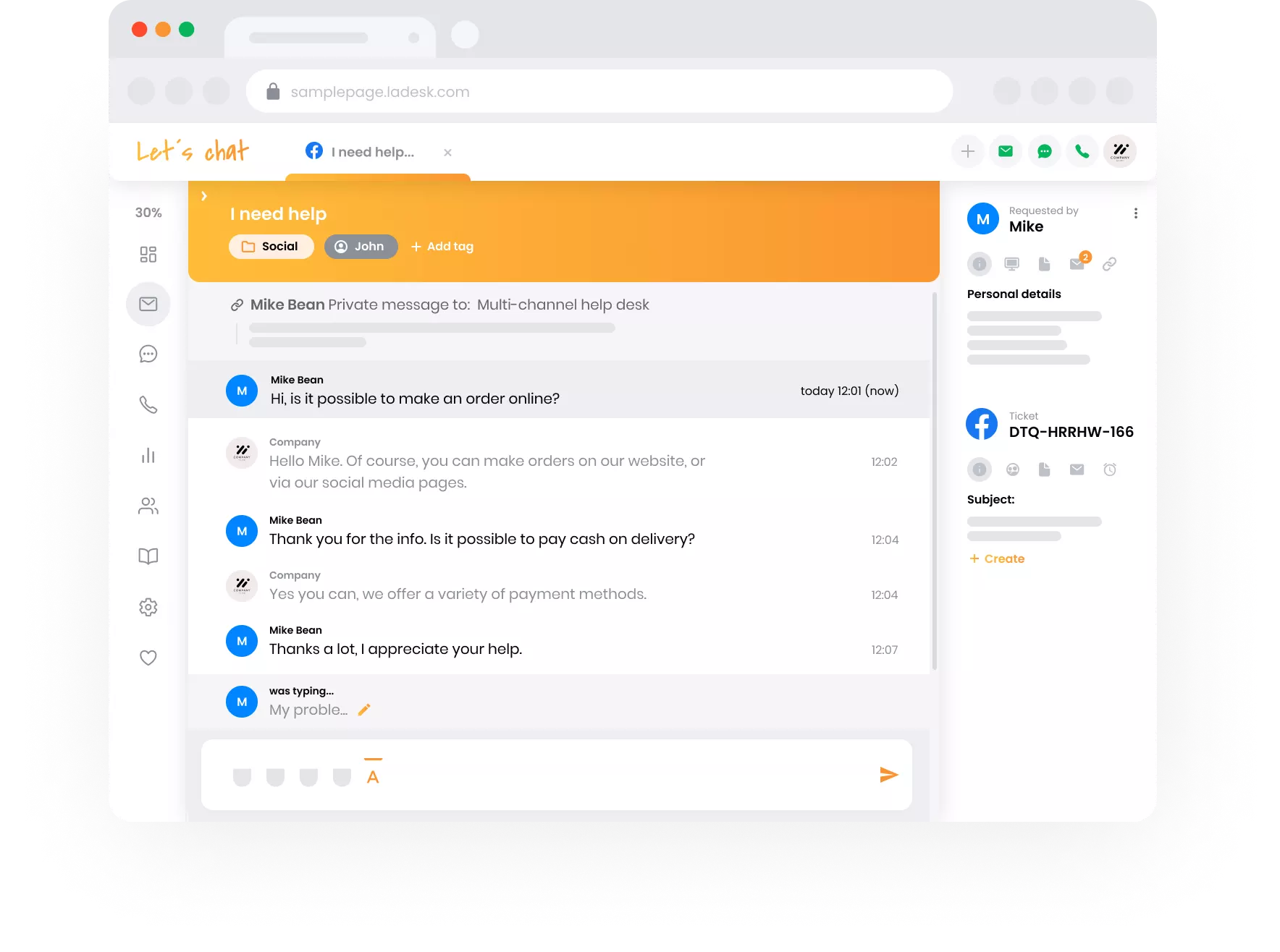 Pogled ekipe za podporo