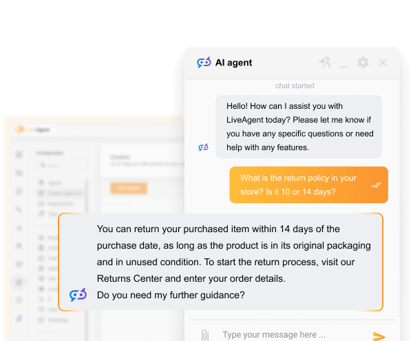 Chatbot LiveAgent s UI