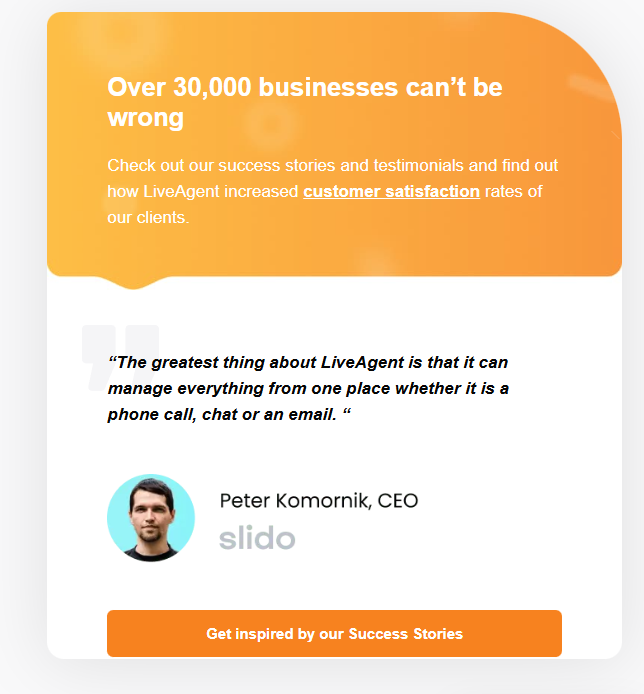 Zakaj podjetja zaupajo LiveAgent