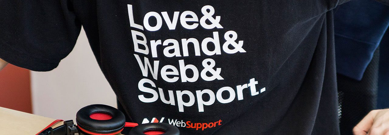 Slogan WebSupport na majici