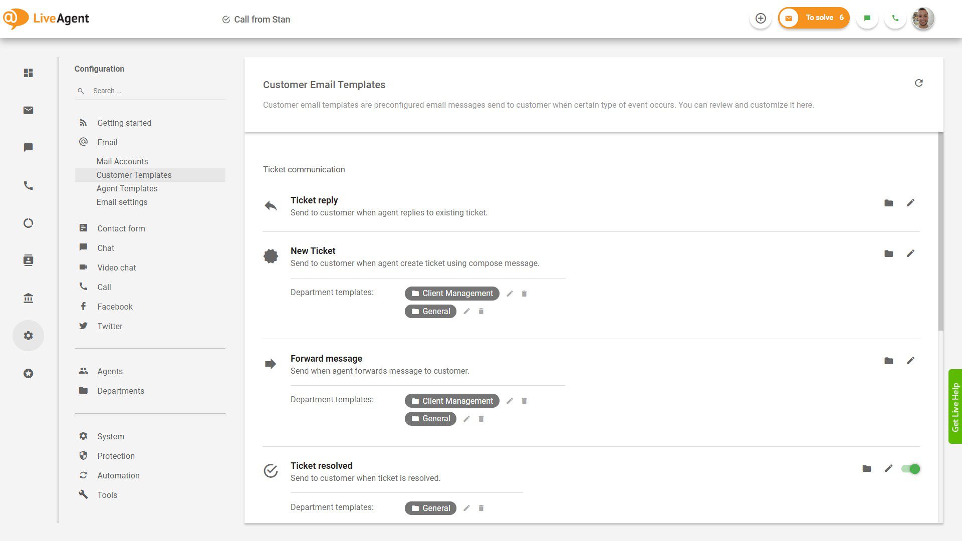 Nastavitve predlog e-pošte