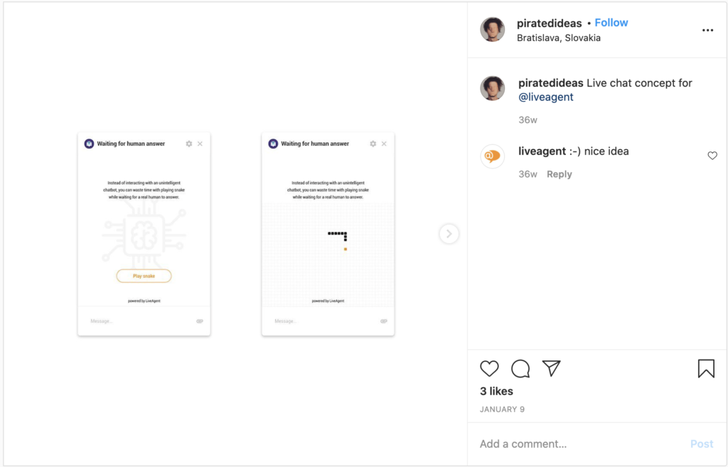 Omemba komentarja na Instagramu
