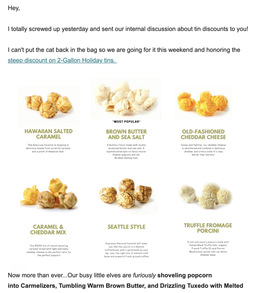 Kukuruza predloga opravičilne e-pošte