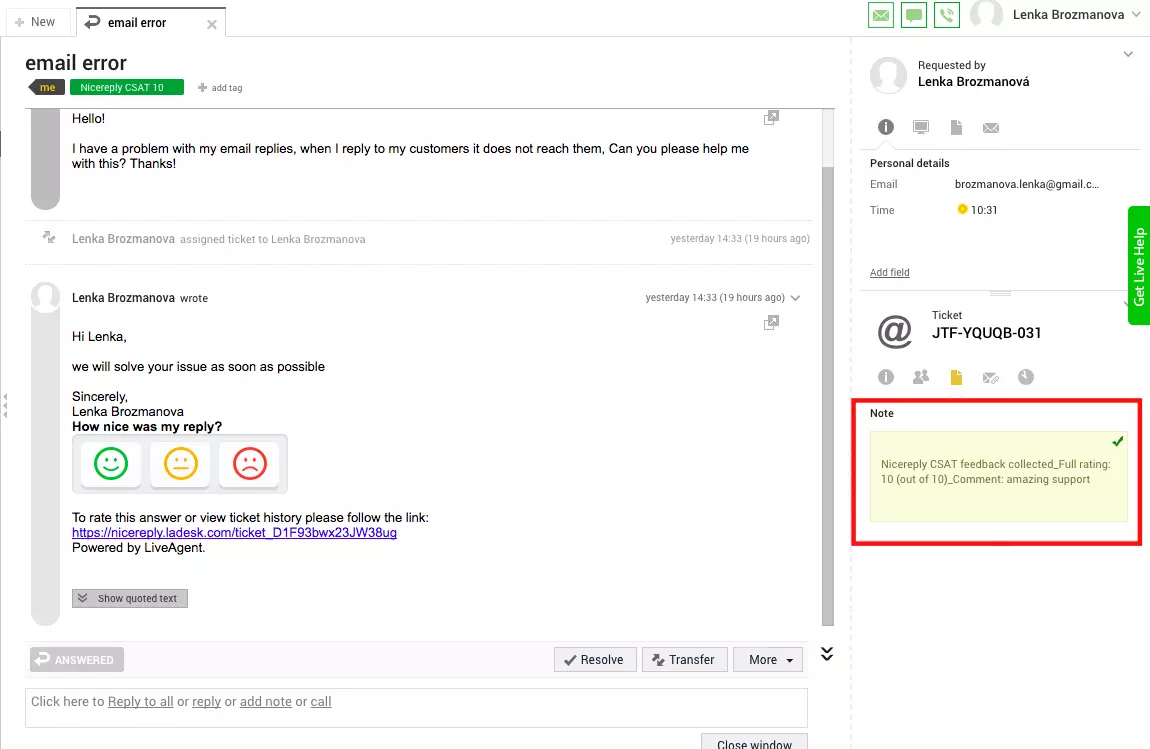 Anketa strank za oceno agentov
