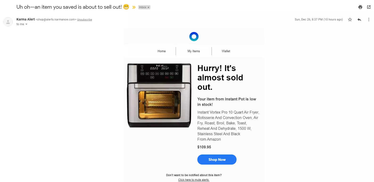 Karmanow zadnja priložnost e-pošta