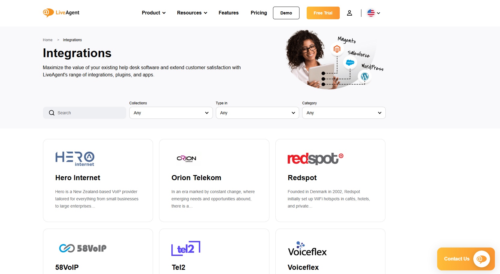 Posnetek zaslona integracije LiveAgent