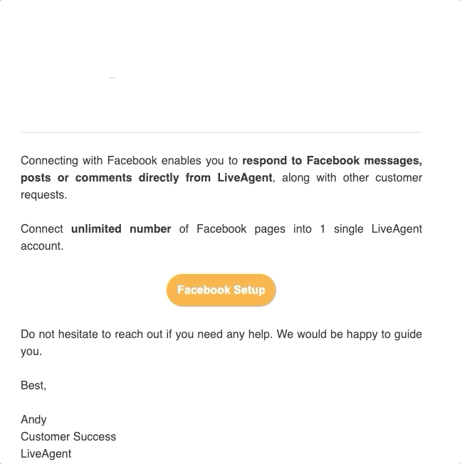 Primer povabila po e-pošti