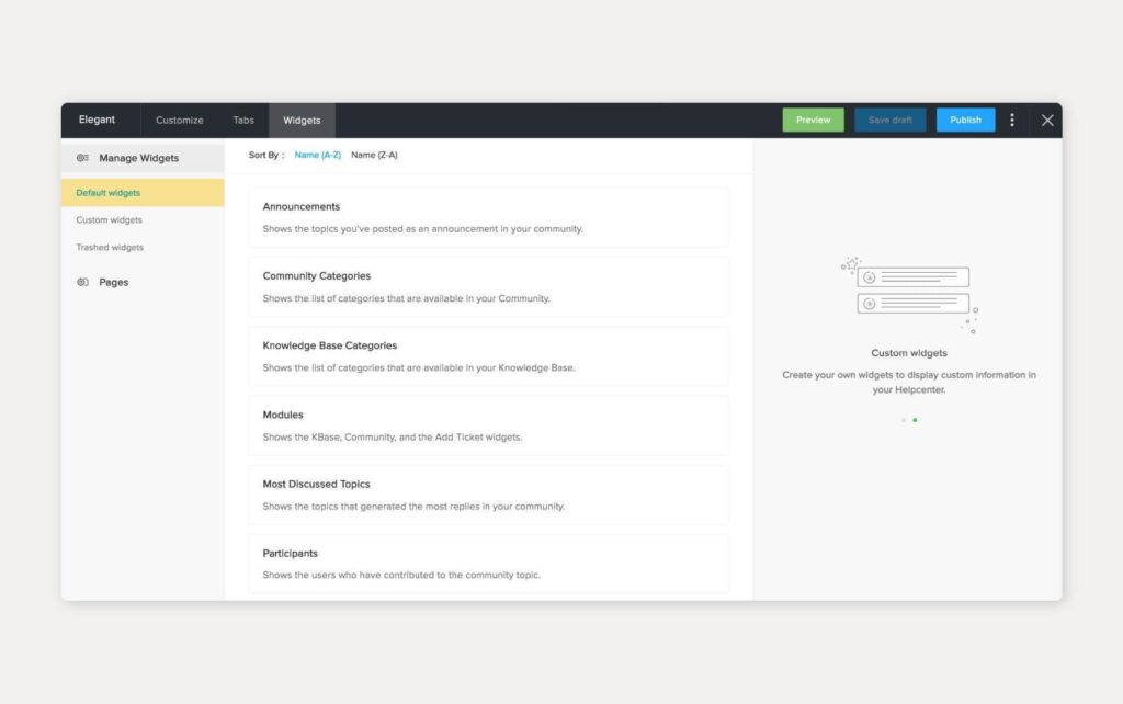 Illustrated example of knowledge base system using Zoho Desk